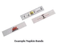 2-Color Custom Printed Paper Napkin Bands (for 6" x 1 1/2" Linen Napkins) - 20,000 bands/case - POSpaper.com