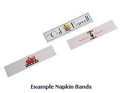 1-Color Custom Printed Paper Napkin Bands (for 4 1/4" x 1 1/2" Paper Napkins) - 20,000 bands/case - POSpaper.com