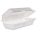 Foam Hot Dog Container/Hinged Lid, 7-1/1 x3-4/5x2-3/10, White,125/Bag, 4 Bags/Carton - POSpaper.com