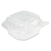 ClearSeal Hinged-Lid Plastic Containers, 6 x 5 4/5 x 3, Clear, 500/Carton - POSpaper.com