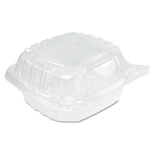 ClearSeal Hinged Clear Containers, 13 4/5 oz, Clear, Plastic, 5.4 x 5.3 x 2.6, 500/Carton - POSpaper.com