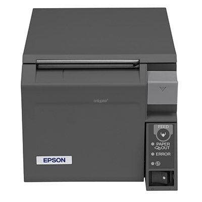 Epson TM-T70II, Front Loading Thermal Receipt Printer, Powered USB and USB, Epson Dark Gray, No Power Supply, Req Cable - POSpaper.com