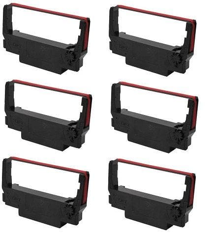 Epson ERC 30/34/38 Printer Ribbons (6 per box) - Black/Red - POSpaper.com