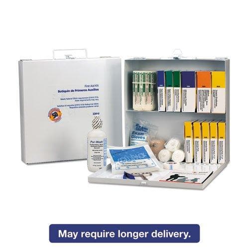 First Aid Kit for 50 People, 195 Pieces, OSHA/ANSI Compliant, Metal Case - POSpaper.com