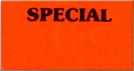 Garvey G 2212 Pricing Labels (1 Case = 20 sleeves @ 11,025 labels/sleeve = 220,500 labels) - Red/Black - "Special" - POSpaper.com