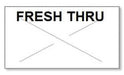 Garvey GX1812 Pricing Labels (1 Case = 20 sleeves @ 14,025 labels/sleeve = 280,500 labels) - White/Black - "Fresh Thru" - POSpaper.com