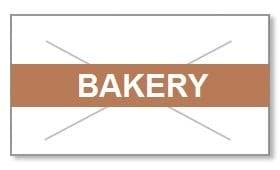 Garvey GX2216 Pricing Labels (1 Case = 20 sleeves @ 9,000 labels/sleeve = 180,000 labels) - White/Brown - "Bakery" - POSpaper.com