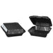 SmartLock Foam Hinged Containers, Medium, 8 x 8.5 x 3, Black, 150/Carton - POSpaper.com