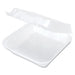 Foam Hinged Lid Containers, Dual Tab Lock, 9.13 x 9 x 3.25, White, 150/Carton - POSpaper.com