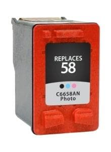 Remanufactured HP C6658AN #58 Inkjet Cartridge (140 page yield) - Photo Black - POSpaper.com