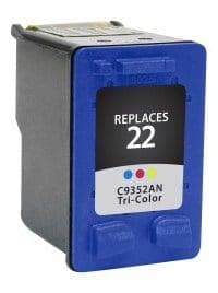 Remanufactured HP C9352AN #22 Inkjet Cartridge (165 page yield) - Color - POSpaper.com