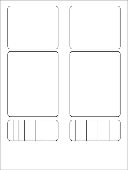 8" x 11"  Legal Mailing Labels; 16 up; (250 sheets/box) - Standard White Matte - POSpaper.com