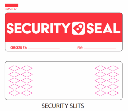 2" x 6" Take Out Security Seal Labels - 2 Rolls/case; 500 Labels/roll - Semi-Gloss Permanent Adhesive - POSpaper.com