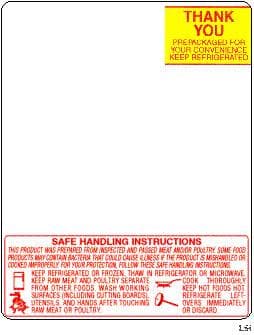 Mettler Toledo 315; 317; 355 ET 3.3" UPC (2.625" x 3.312") with Safe Handling Scale Labels (13,500 labels/case) - POSpaper.com