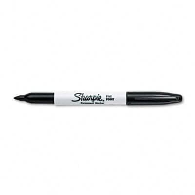 Sanford Permanent Marker, Fine Point, Black, Dozen - POSpaper.com