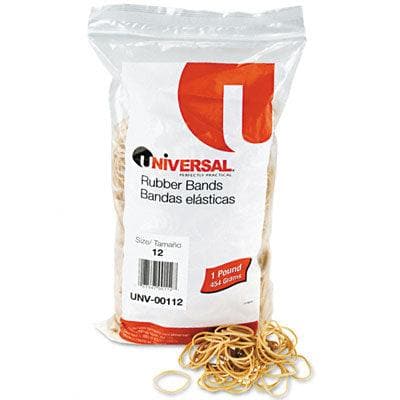 Rubber Bands, Size 12, 1-3/4 x 1/16, 2500 Bands/1lb Pack - POSpaper.com