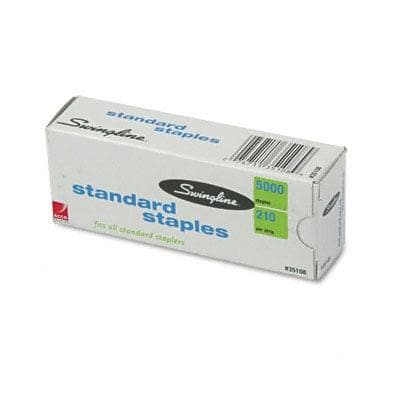 Swingline Standard Staples, Full Strip, 210, 5000/Box