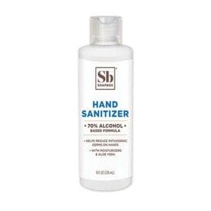 Hand Sanitizer, 8 oz Bottle with Dispensing Cap, Unscented, 24 Bottles/Carton - POSpaper.com