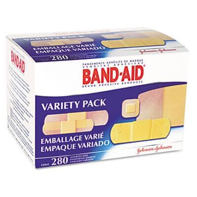 Wet Band-Aids - Adhesive Bandages, Assorted Sizes, 280/Box
