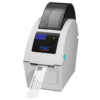 TSC TDP-225W direct thermal wristband printer, 203 dpi, 5 ips, 6.5" OD, includes LCD display, Ethernet, USB & USB Host Interface for Scanner or Keyboard - POSpaper.com