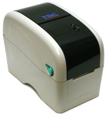 TSC TTP-225 2" wide Thermal Transfer Printer, 203 dpi, 5 ips (navy) includes real time clock, USB & Serial Ports - POSpaper.com