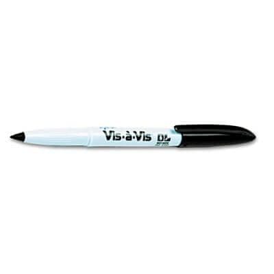 Vis-à-Vis Wet-Erase Marker - Fine Point, Black, Dozen