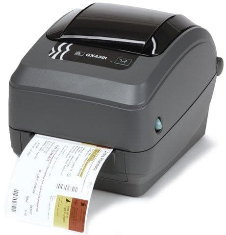 Zebra GX430 Desktop Label Printer with 802.11B/G (Replaces Parallel), LCD, Adjustable Black Line Sensor, Extended Memory, Real Time Clock - POSpaper.com